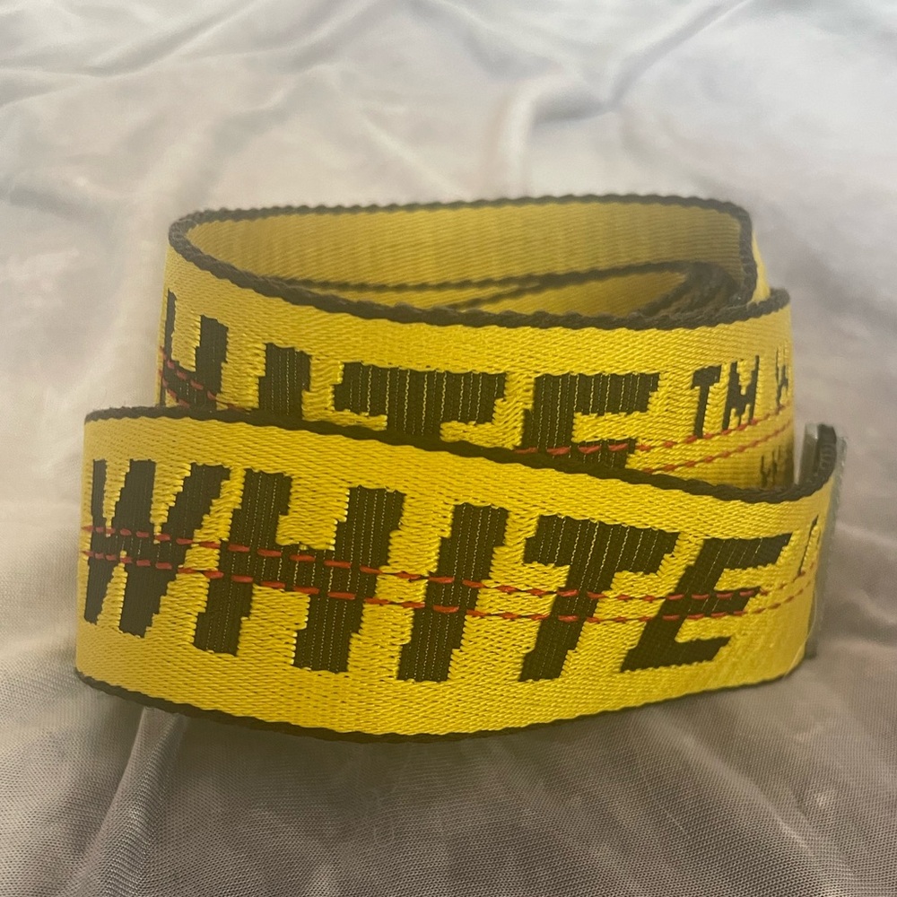 Off white belt- yellow and black